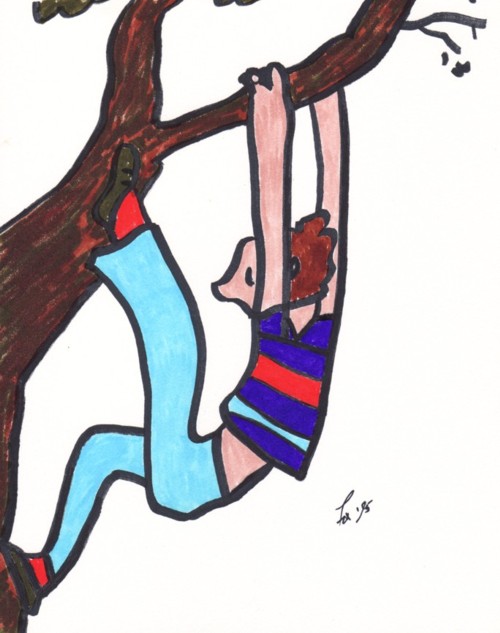 KF_1995_painting_boy_on_tree_700_px_wide